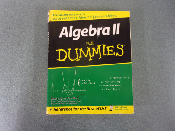 Algebra II For Dummies by Mary Jane Sterling (Paperback)