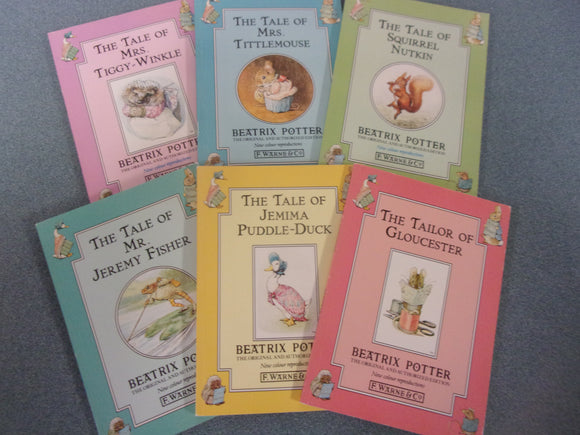 Set of 6 Beatrix Potter Books by  Beatrix Potter (Paperback) Like New!