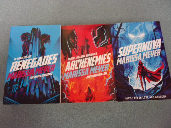 Renegades Series: Renegades, Archenemies, Supernova by Marissa Meyer (Paperback) Like New!