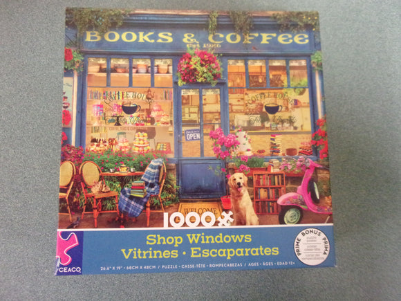 Books & Coffee Shop Windows Puzzle (1000 Pieces)