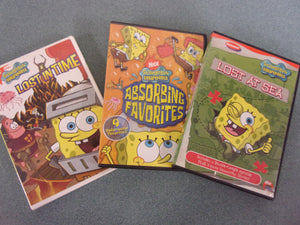 Set of 3 SpongeBob SquarePants DVDs: Lost In Time/Absorbing Favorites/Lost At Sea (DVD)
