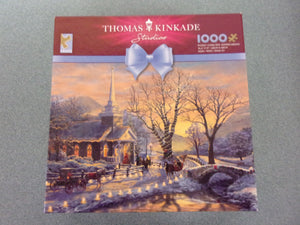 Holiday Evening Sleigh Ride Thomas Kinkade Ceaco Puzzle (1000 Pieces)