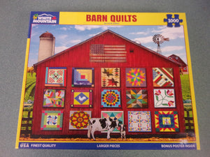 Barn Quilts White Mountain Puzzle (1000 Pieces)