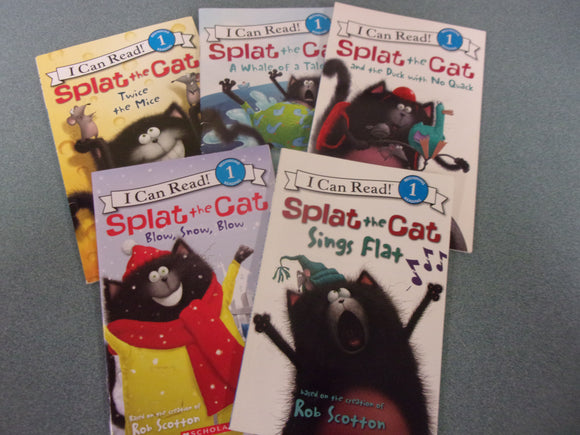 Set of 5 Splat the Cat Level One Early Readers by Rob Scotton (Paperback)