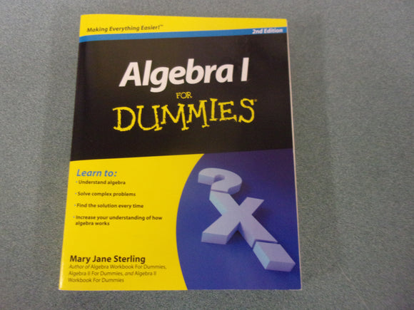 Algebra I for Dummies by Mary Jane Sterling (Paperback)