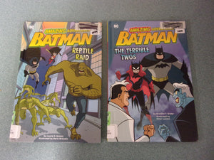 The Amazing Adventures of Batman For Younger Readers: Reptile Raid and The Terrible Twos by Laurie S. Sutton and Brandon T. Snider (Ex-Library HC)