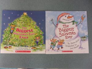 The Biggest Christmas Tree Ever + The Biggest Snowman Ever by Steven Kroll (Paperback)