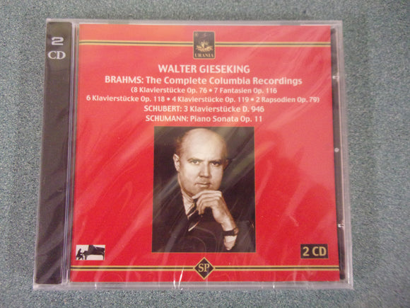 Walter Gieseking: Brahms, Schubert, Schulmann (Music CD) Brand New!