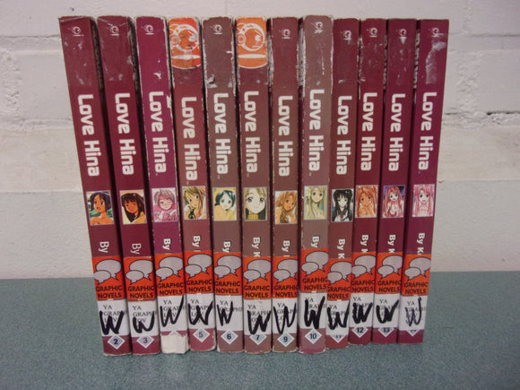Love Hina: Vol. 2-7, 9-14 by Ken Akamatsu (Ex-Library Paperback)