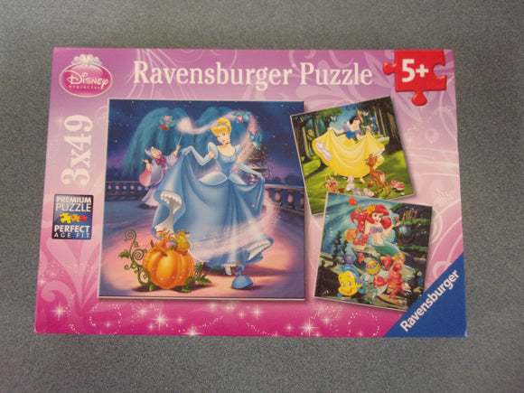 3 Disney Princess Ravensburger Puzzles in One (49 Pieces Each)