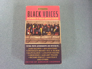 Black Voices: An Anthology of African-American Literature edited by Andrew Chapman (Signet Classics Paperback)