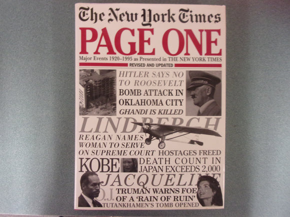 New York Times Page One: Major Events 1920-1995 by The New York Times (HC/DJ)