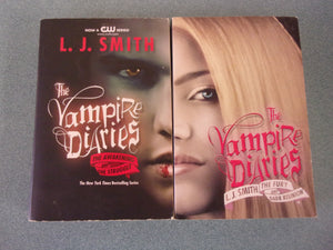 The Fury,  Dark Reunion, The Awakening, and The Struggle: Vampire Diaries, Books 1-4 in 2 Volumes by L.J. Smith (Trade Paperback)