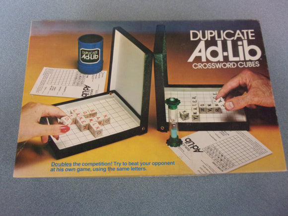 Duplicate Ad-Lib Crossword Cubes (Board Game)