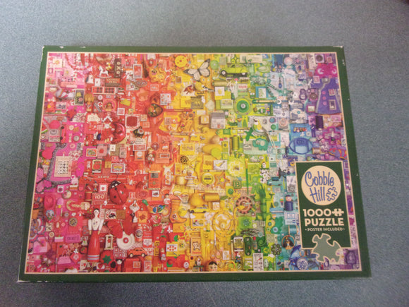 Colourful Rainbow Cobble  Hill Puzzle (1000 Pieces)