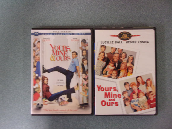 Yours, Mine and Ours (1968 with Lucille Ball & Henry Fonda) + Yours, Mine & Ours (2005 with Dennis Quaid & Rene Russo) DVD