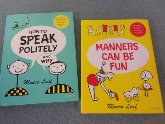 How to Speak Politely and Why & Manners Can Be Fun by Munro Leaf (Hardcover - 2 Books)