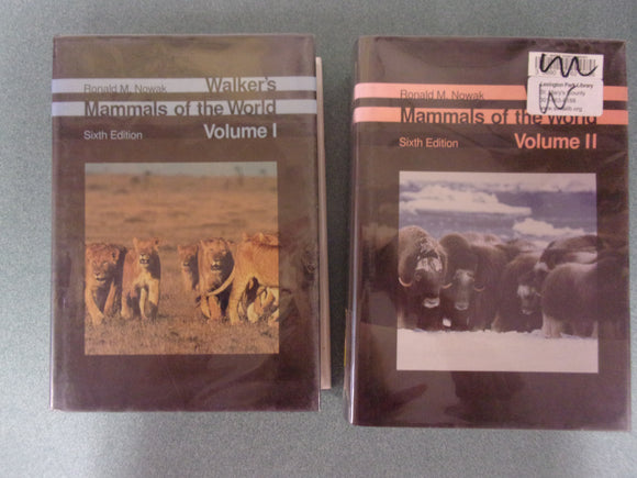 Walker's Mammals of the World (2-Volume Set) Sixth Edition by Ronald M. Nowak (Ex-Library HC/DJ)