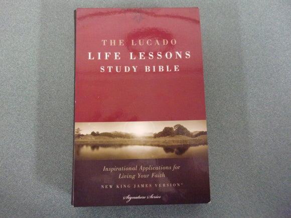 The Lucado Life Lessons Signature Series Study Bible with Black Leathersoft Cover - Like New!
